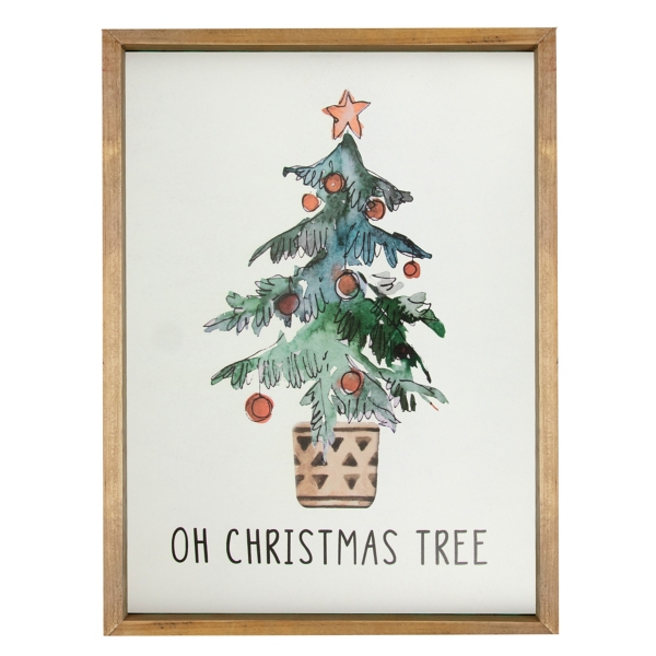 Oh Christmas Tree Framed Wall Plaque Kirklands Home