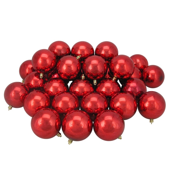 Shiny Red Shatterproof Ball Ornaments, Set of 32 Kirklands Home