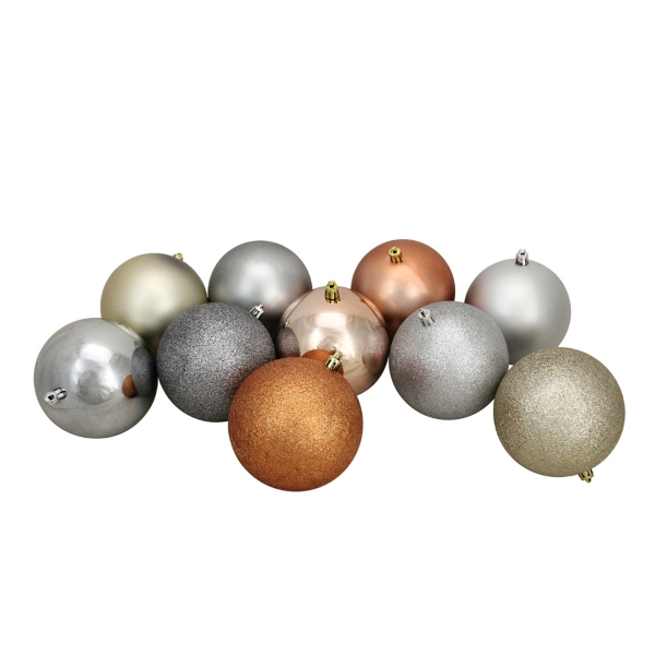 Earth Tones Shatterproof Ball Ornaments, Set of 12