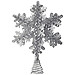 Silver Glitter Snowflake Tree Topper