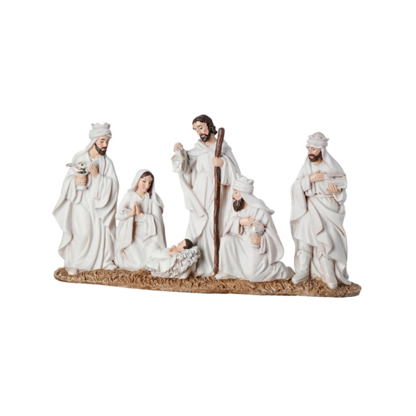 Ivory Resin Nativity Scene Statue | Kirklands Home