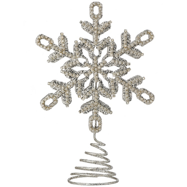 Silver Glitter Snowflake Decoration