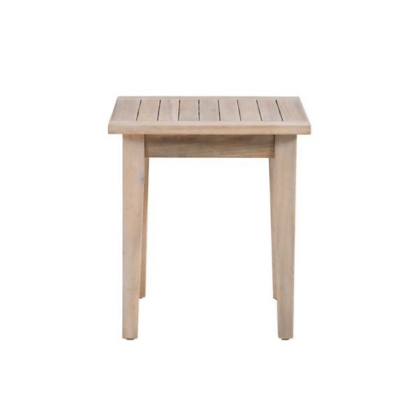 Natural Acacia Wood Slatted Outdoor Side Table