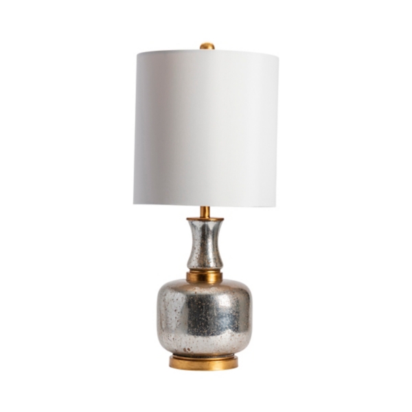 Silver And Gold Mercury Glass Table Lamp 