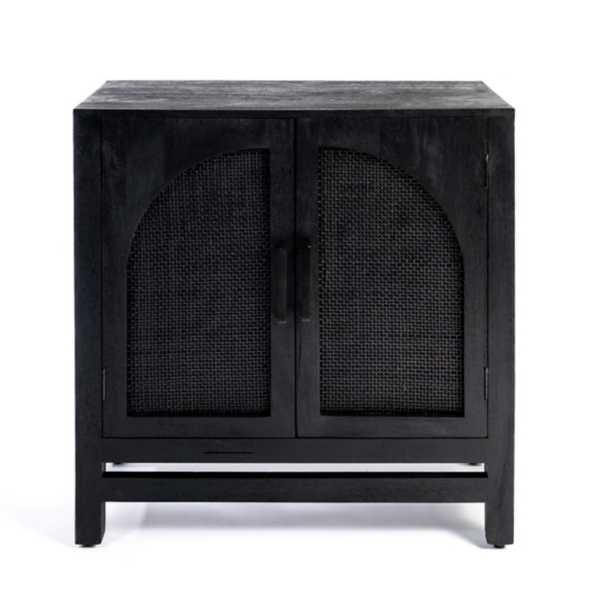 Black cane cabinet discount
