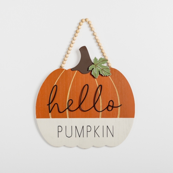 Hello Pumpkin Beaded Hanging Wall Plaque Kirklands Home