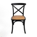 Black X Frame Cane Seat Dining Chair