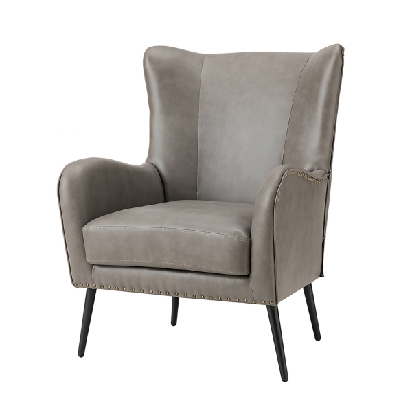 Gray Faux Leather Wingback Accent Chair Kirklands Home