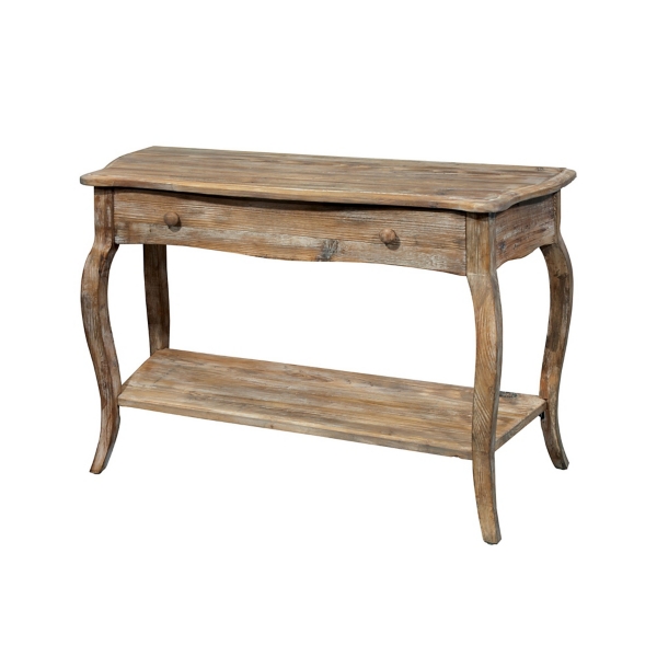Rustic Brown Wood Curved Console Table | Kirklands Home