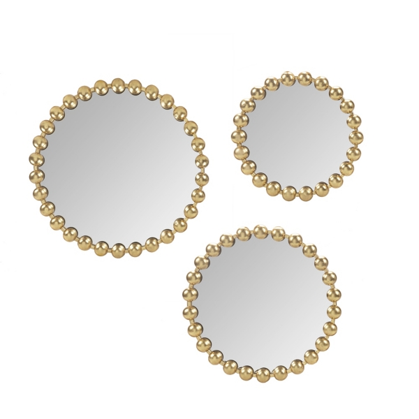 Madison Park Gold Beaded Wall Mirrors, Set of 3 Kirklands Home