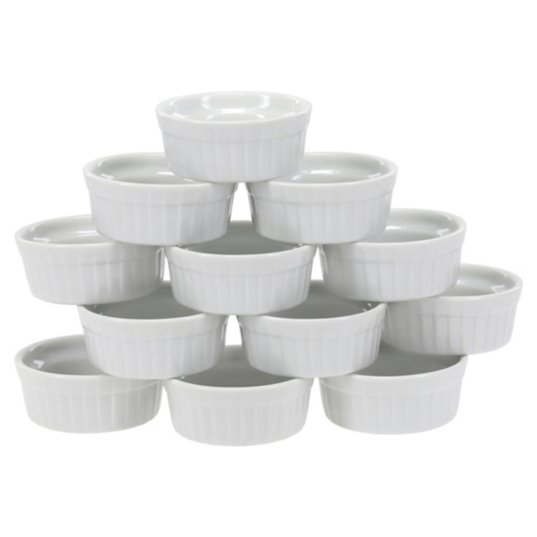 White Porcelain Ribbed 12pc. Baking Ramekin Set Kirklands Home