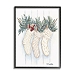 Evergreen Knit Stockings Framed Art Print