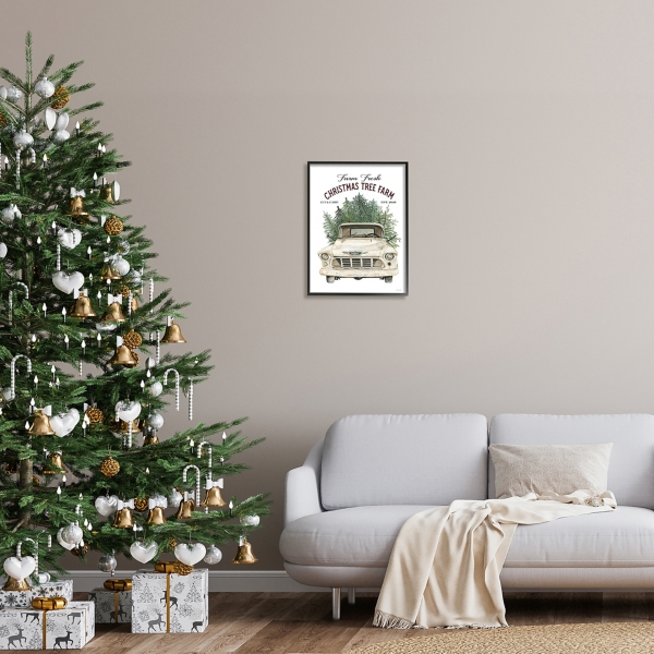 Christmas Tree Farm Truck Wall Plaque