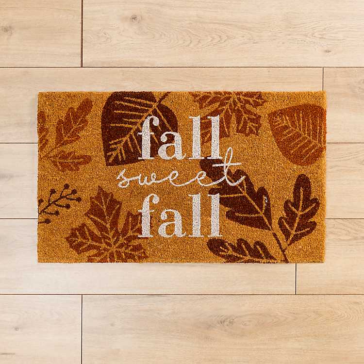 Fall Sweet Fall Leaves Coir Doormat | Kirklands Home