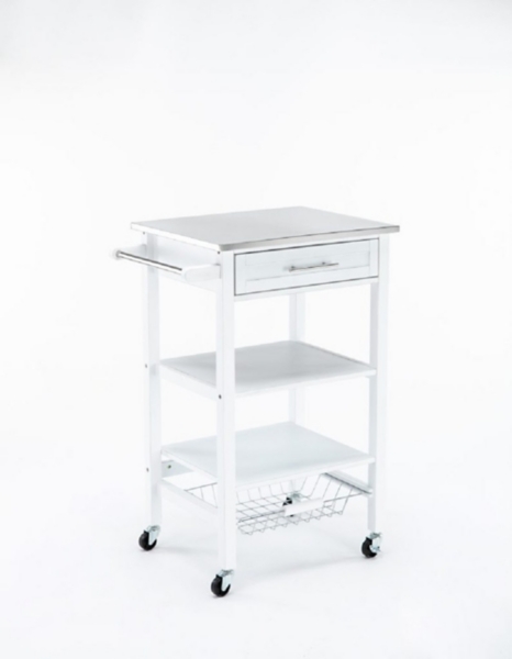 White Wood 2Tier Kitchen Cart Kirklands Home