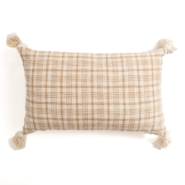 Henry Tan Plaid Lumbar Pillow | Kirklands Home