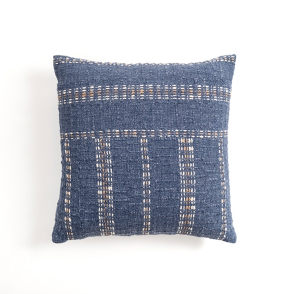 Navy Woven Linear Striped Pillow Kirklands Home