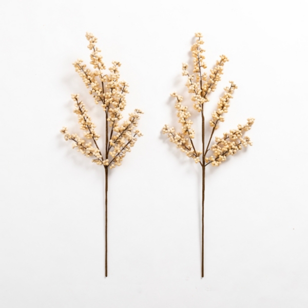 Cream Harvest Berry Branch Stems, Set of 2 Kirklands Home