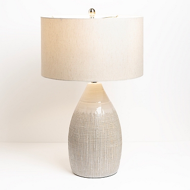 Natural Ivory Textured Table Lamp | Kirklands Home