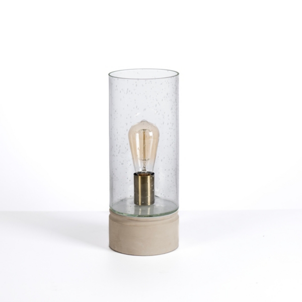 Industrial Cement Base Uplight Table Lamp