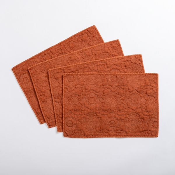 Avery Rust Quilted Placemats, Set of 4 Kirklands Home