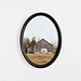 Barn Landscape Oval Framed Art Print