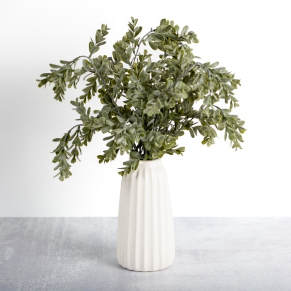 Mixed Greenery Arrangement in White Vase Kirklands Home