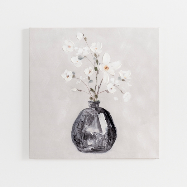 Black Vase Floral Canvas Art Print | Kirklands Home