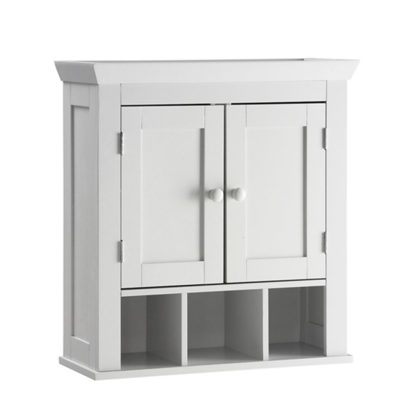 White Wood 2-Door Wall Cabinet | Kirklands Home