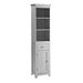 Gray Wood 3-Tier Tower Cabinet