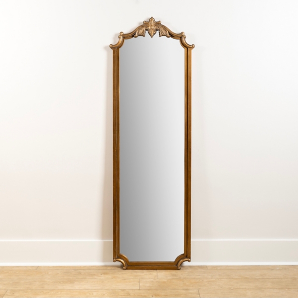 Round Black Metal Mirror, 30 in.