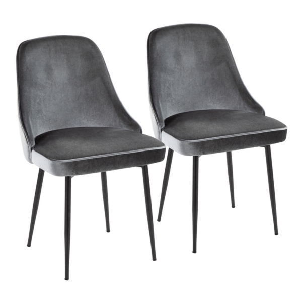 Gray Upholstered Metal Dining Chairs, Set of 2 Kirklands Home