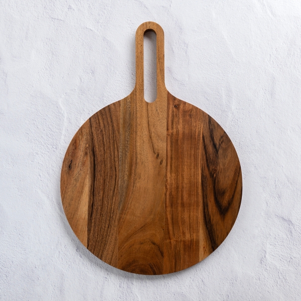 Acacia Wood Elongated Handle Serving Board Kirklands Home