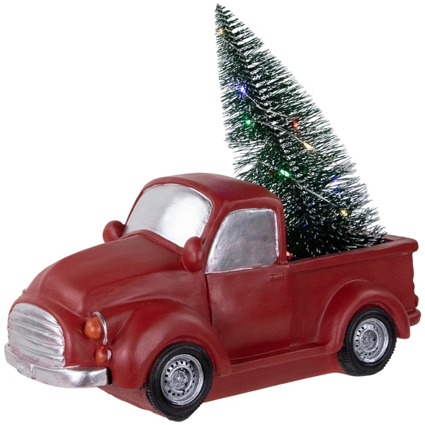 Pre-Lit Vintage Red Tree Truck Figurine