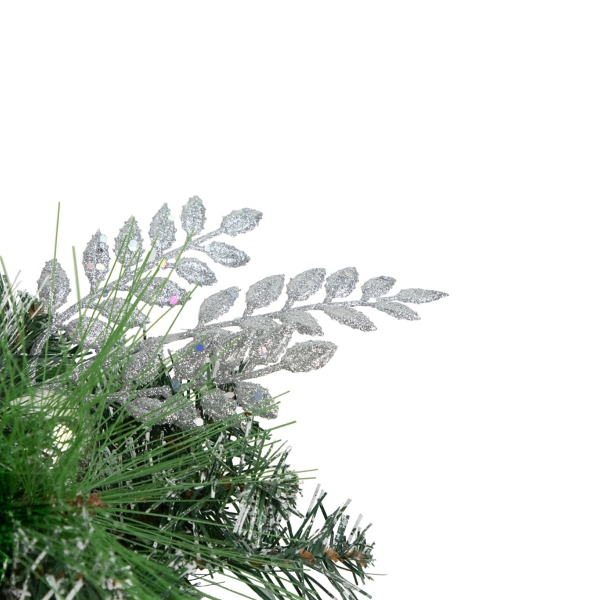 Green Pine and Ornament Candle Centerpiece