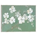 Blossoms on Sage Framed Canvas Art Print