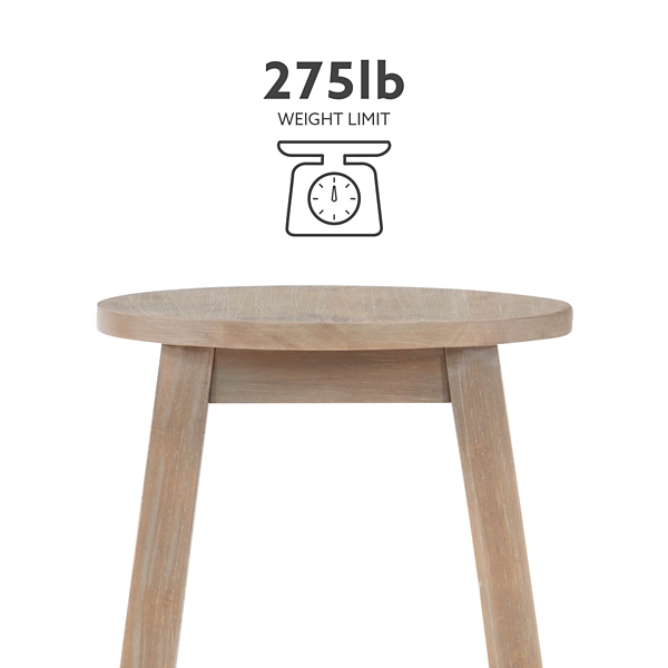 Rustic Wood Pub Classic Backless Counter Stool