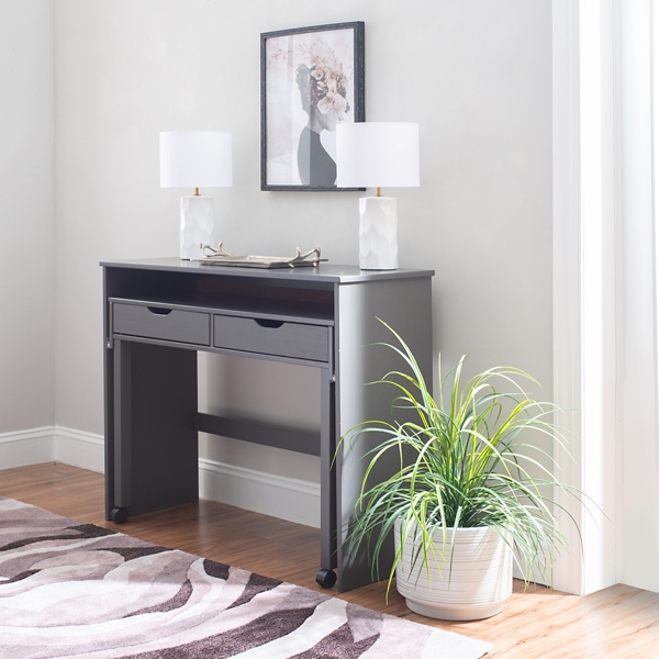 Gray Wood Extendable Desk Kirklands Home