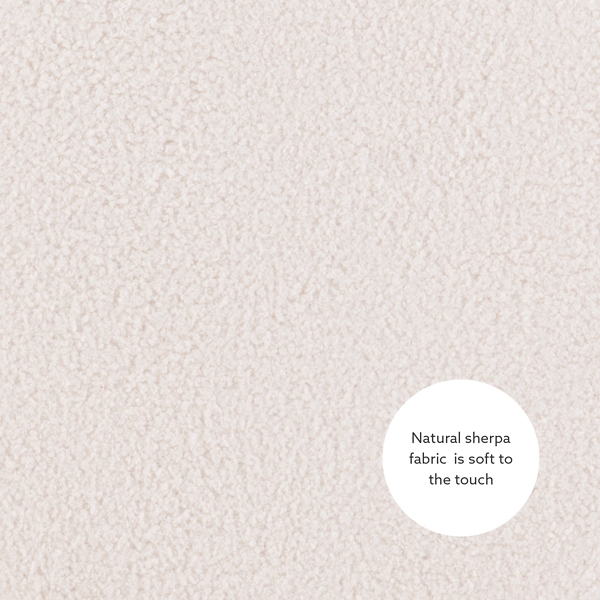 White Sherpa Upholstered Storage Ottoman