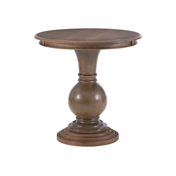Brown Wood Round Base Side Table | Kirklands Home