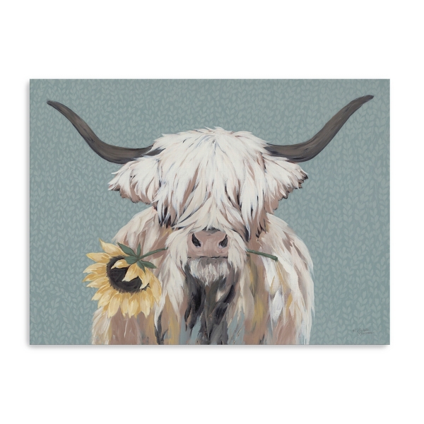 Ellie with a Sunflower Canvas Art Print, 32x24 in. | Kirklands Home