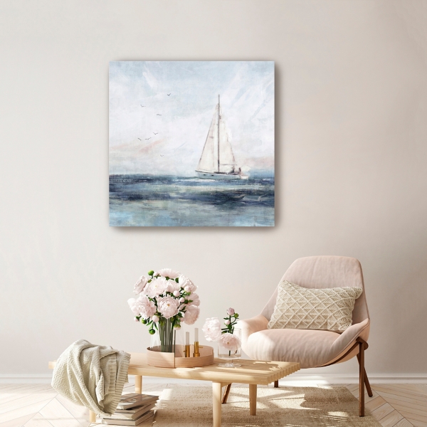 Blue Sailing I Canvas Art Print
