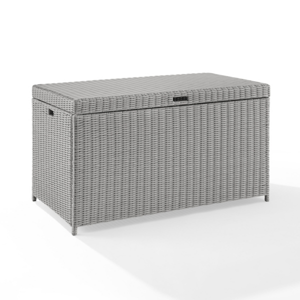 Gray Resin Wicker Outdoor Storage Bin Kirklands Home