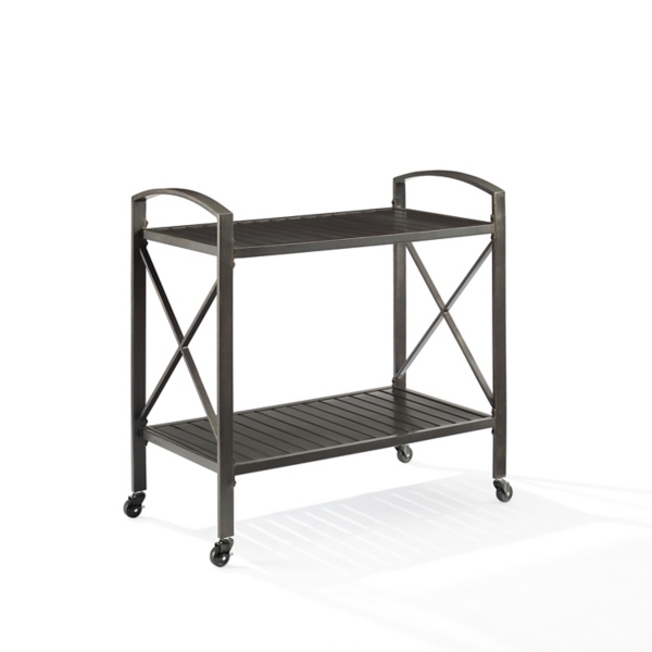 Bronze Metal 2Tier Outdoor Bar Cart Kirklands Home