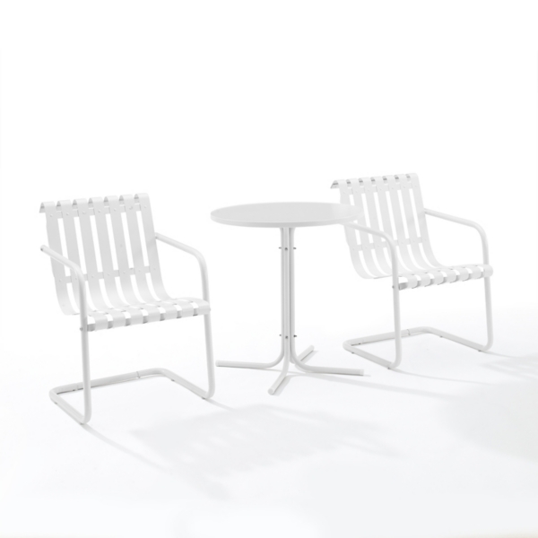 White Metal 3pc. Outdoor Bistro Set Kirklands Home