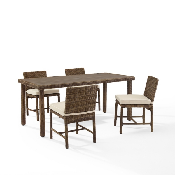Ivory Wicker 5pc. Outdoor Dining Set Kirklands Home