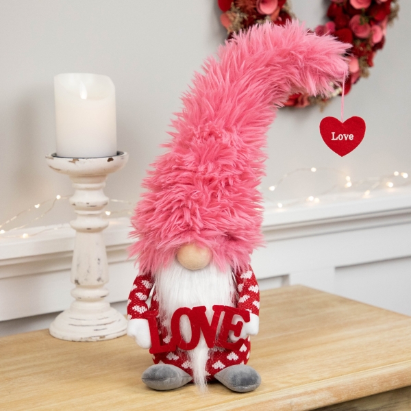 Fluffy Fur Love Gnome Figurine