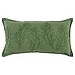 Green Embroidered Botanical Pillow
