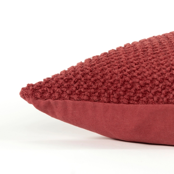 Burgundy Woven Nubby Pillow