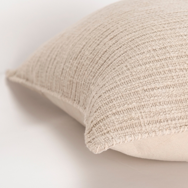 Natural Subtle Striped Oversized Pillow